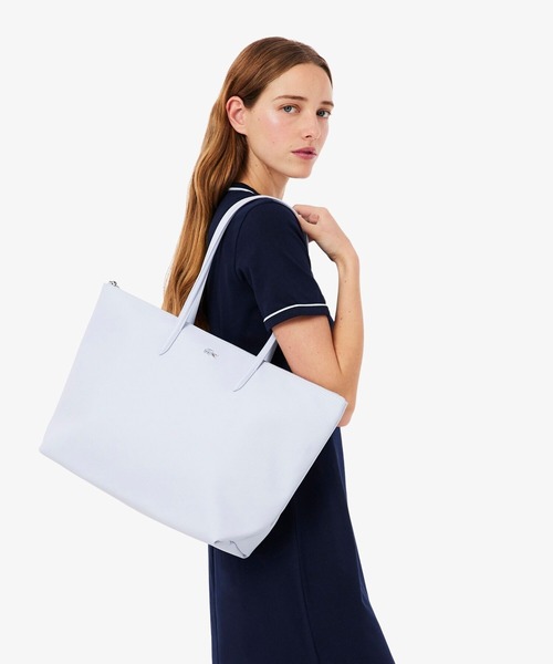 LACOSTE（ラコステ）の「L.12.12 プチピケ ラージ トートバッグ（トートバッグ・レディース・ベージュ/ダークネイビー/バーガンディー/ピンク/レッド/ブラック/パープル/ダークグリーン/アイボリー/ライトブルー/オレンジ/ホワイト/ナチュラル・FREE）」の8枚目の写真