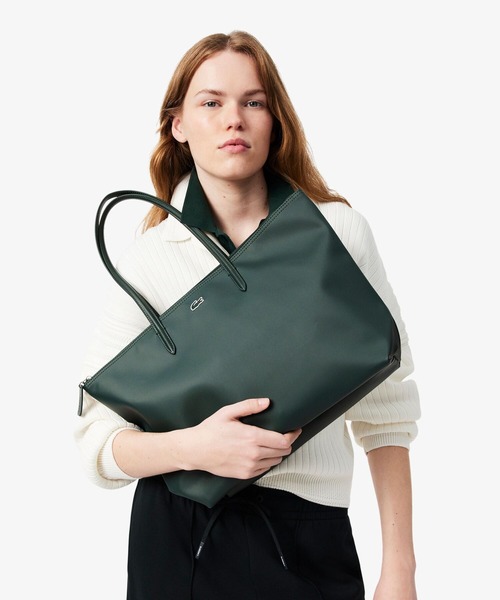 LACOSTE(ラコステ)の「L.12.12 プチピケ ラージ トートバッグ(トートバッグ・レディース・ベージュ/ダークネイビー/バーガンディー/ピンク/レッド/ブラック/パープル/ダークグリーン/アイボリー/ライトブルー/オレンジ/ホワイト/ナチュラル/フューシャピンク/ライトピンク/バイオレット/サックスブルー/クリーム・FREE)」の8枚目の写真