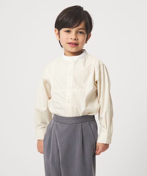 バンドカラーシャツ / キッズ 110cm-130cm（シャツ/ブラウス）｜green