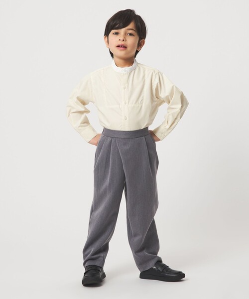 green label relaxing(グリーンレーベルリラクシング)の「バンドカラーシャツ / キッズ 110cm-130cm(シャツ/ブラウス・キッズ・ナチュラル/オフホワイト・110cm/130cm/120cm)」の5枚目の写真