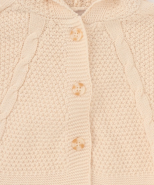 petit main（プティマイン）の「ニットケープ（その他ベビーウェア・キッズ・トップグレー/アイボリー・F）」の17枚目の写真