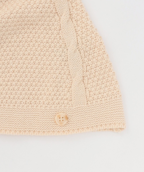 petit main（プティマイン）の「ニットケープ（その他ベビーウェア・キッズ・トップグレー/アイボリー・F）」の18枚目の写真