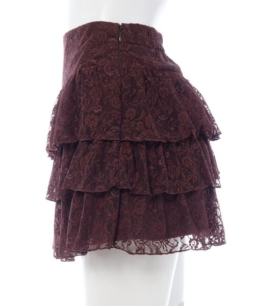 INGNI（イング）の「レースフリルミニスカパン（スカート・レディース・オフホワイト/ブラウン/ブラック・FREE）」の15枚目の写真