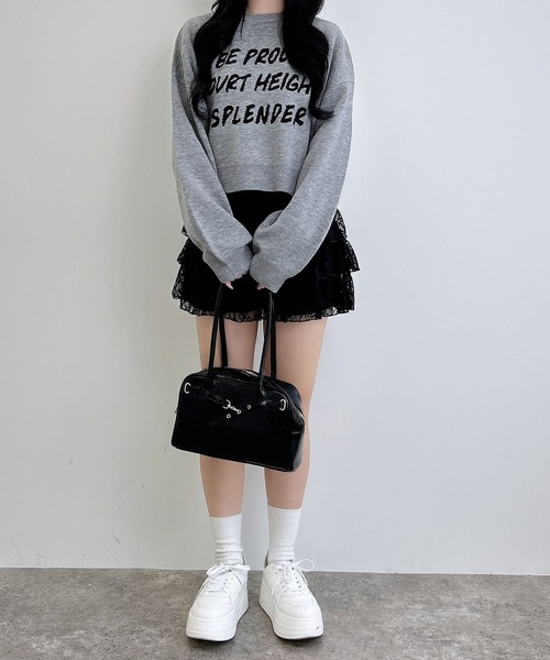 INGNI（イング）の「レースフリルミニスカパン（スカート・レディース・オフホワイト/ブラウン/ブラック・FREE）」の8枚目の写真