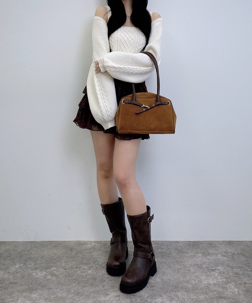 INGNI（イング）の「レースフリルミニスカパン（スカート・レディース・オフホワイト/ブラウン/ブラック・FREE）」の19枚目の写真