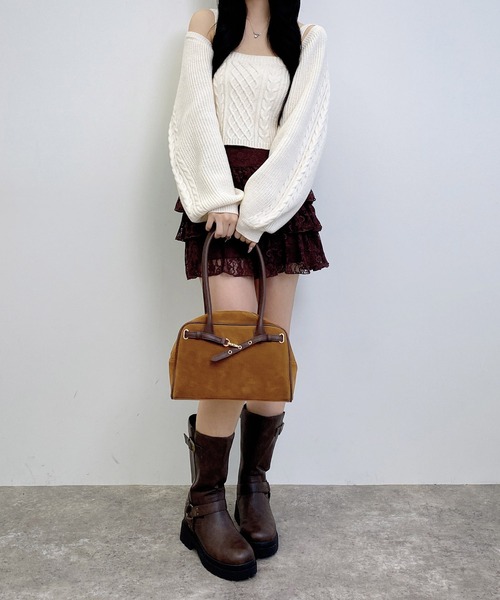 INGNI（イング）の「レースフリルミニスカパン（スカート・レディース・オフホワイト/ブラウン/ブラック・FREE）」の16枚目の写真