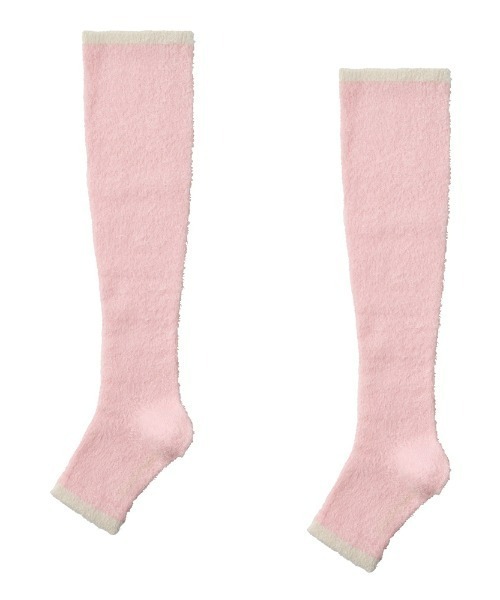 GUNZE(グンゼ)の「UCHI-COLLE/ウチコレ ナイトソックス 着圧ソックス トゥレスハイソックス ~適度な圧着でおやすみタイムを有効に~(ソックス/靴下・レディース・ピンク系その他/オフホワイト/ライトグレー・23-25)」の8枚目の写真