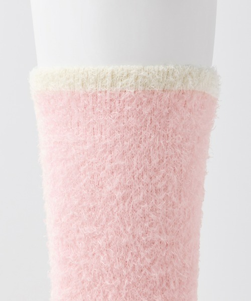 GUNZE(グンゼ)の「UCHI-COLLE/ウチコレ ナイトソックス 着圧ソックス トゥレスハイソックス ~適度な圧着でおやすみタイムを有効に~(ソックス/靴下・レディース・ピンク系その他/オフホワイト/ライトグレー・23-25)」の6枚目の写真