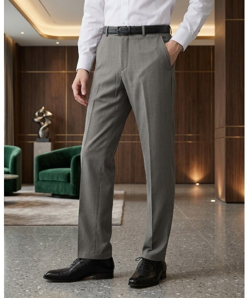 Perfect Suit FActory（パーフェクトスーツファクトリー）の「ノータックスラックス　ブラック/グレー/グレー/ネイビー【ストレッチ】【マシンウォッシャブル】（スラックス・メンズ・ブラック/チャコールグレー/ライトグレー/ネイビー・S/LL/M/L）」の3枚目の写真
