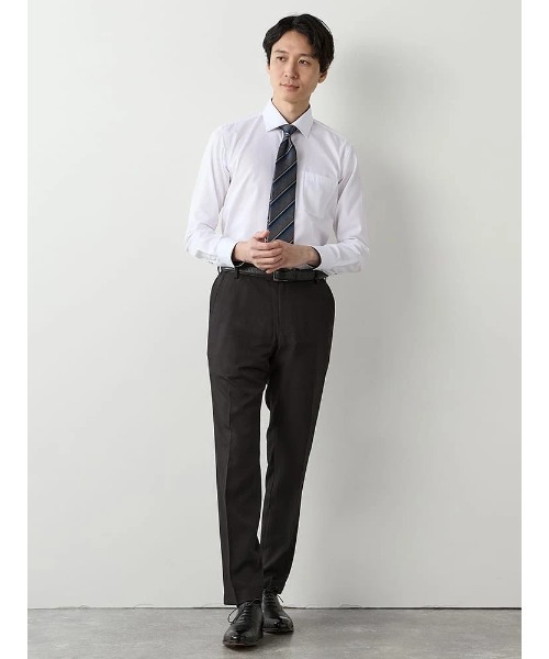 Perfect Suit FActory（パーフェクトスーツファクトリー）の「ノータックスラックス　ブラック/グレー/グレー/ネイビー【ストレッチ】【マシンウォッシャブル】（スラックス・メンズ・ブラック/チャコールグレー/ライトグレー/ネイビー・S/LL/M/L）」の6枚目の写真