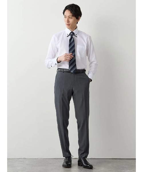 Perfect Suit FActory（パーフェクトスーツファクトリー）の「ノータックスラックス　ブラック/グレー/グレー/ネイビー【ストレッチ】【マシンウォッシャブル】（スラックス・メンズ・ブラック/チャコールグレー/ライトグレー/ネイビー・S/LL/M/L）」の8枚目の写真