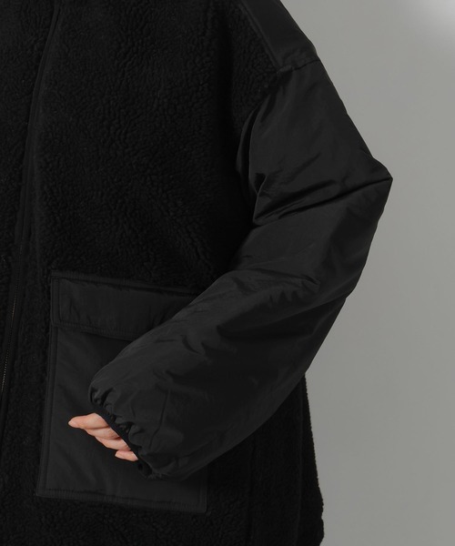 LAKOLE（ラコレ）の「異素材スタンドボアブルゾン / 496626（ブルゾン・レディース・アイボリー/ブラック/ベージュ・FREE）」の20枚目の写真