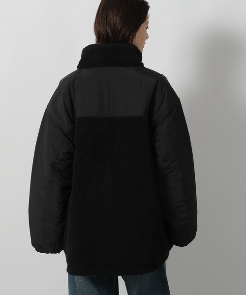 LAKOLE（ラコレ）の「異素材スタンドボアブルゾン / 496626（ブルゾン・レディース・アイボリー/ブラック/ベージュ・FREE）」の10枚目の写真