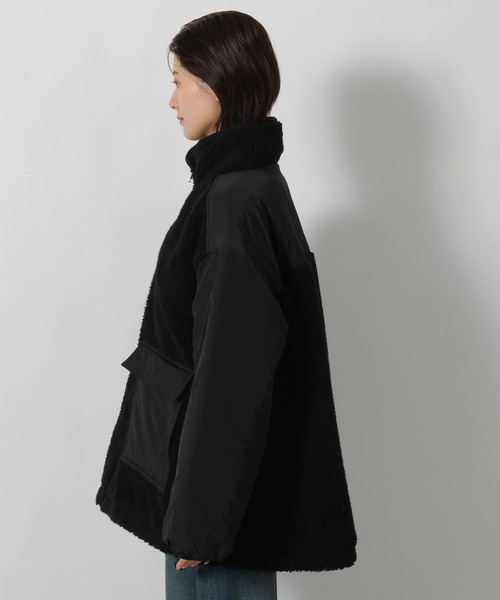 LAKOLE（ラコレ）の「異素材スタンドボアブルゾン / 496626（ブルゾン・レディース・アイボリー/ブラック/ベージュ・FREE）」の12枚目の写真