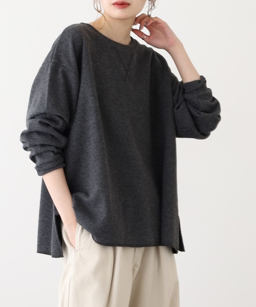 OMNES（オムネス）の「ニットリブAライン長袖プルオーバー（ニット/セーター・レディース・チャコール/キャメル/ローズ・FREE）」の5枚目の写真