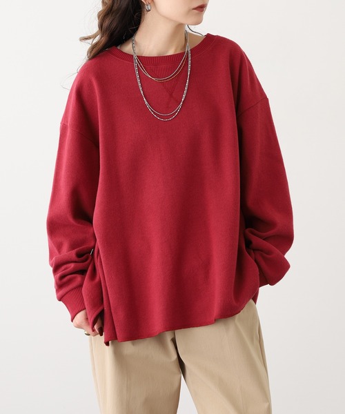 OMNES（オムネス）の「ニットリブAライン長袖プルオーバー（ニット/セーター・レディース・チャコール/キャメル/ローズ・FREE）」の12枚目の写真