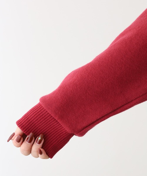 OMNES（オムネス）の「ニットリブAライン長袖プルオーバー（ニット/セーター・レディース・チャコール/キャメル/ローズ・FREE）」の21枚目の写真