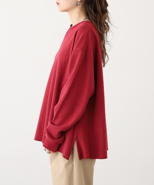 OMNES（オムネス）の「ニットリブAライン長袖プルオーバー（ニット/セーター・レディース・チャコール/キャメル/ローズ・FREE）」の17枚目の写真