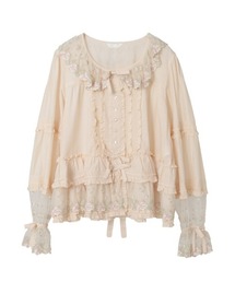 うさぎの耳フード付きローズレースベスト（ベスト）｜PINK HOUSE