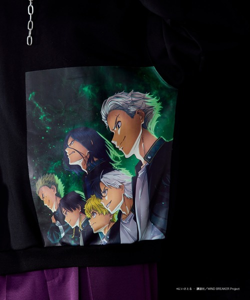 Ellno Loset（エルノロゼット）の「【WIND BREAKERコラボ】プリントバックロゴ刺繍スウェット（スウェット・メンズ・B/A・SMALL/MEDIUM/LARGE）」の5枚目の写真