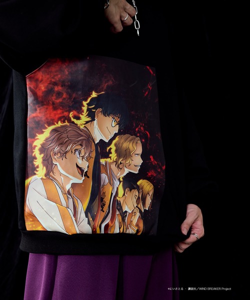 Ellno Loset（エルノロゼット）の「【WIND BREAKERコラボ】プリントバックロゴ刺繍スウェット（スウェット・メンズ・B/A・SMALL/MEDIUM/LARGE）」の3枚目の写真