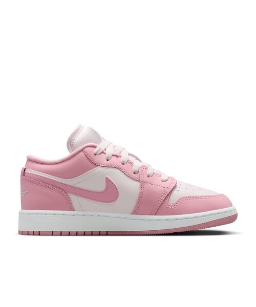 JORDAN BRAND（ジョーダンブランド）の「エア ジョーダン 1 LOW ジュニアシューズ / Air Jordan 1 Low Big Kids' Shoes 553560-614 Medium Soft Pink（スニーカー・キッズ・ピンク・23/22.5/23.5/24/24.5/25）」の6枚目の写真