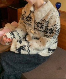 sorule（ソルレ）の「衿付きノルディックニットカーディガン（カーディガン/ボレロ）」