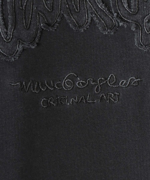 Mark Gonzales（マーク・ゴンザレス）の「MARK GONZALES ARTWORK COLLECTION/マークゴンザレス 別注 グランジ ヴィンテージライク オーバーサイズ ダブルジップ 裏毛 フルジップパーカー フーディー パーカー スウェット レディース メンズ（パーカー・メンズ・チャコール/ホワイト/ブラック・M/L/XL）」の15枚目の写真