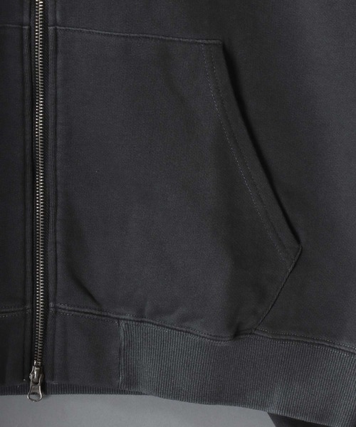 Mark Gonzales（マーク・ゴンザレス）の「MARK GONZALES ARTWORK COLLECTION/マークゴンザレス 別注 グランジ ヴィンテージライク オーバーサイズ ダブルジップ 裏毛 フルジップパーカー フーディー パーカー スウェット レディース メンズ（パーカー・メンズ・チャコール/ホワイト/ブラック・M/L/XL）」の17枚目の写真