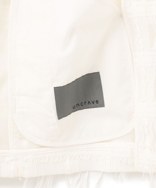 uncrave(アンクレイヴ)の「フリンジレース ジャケット(テーラードジャケット・レディース・ブラック系/ホワイト系・F)」の15枚目の写真