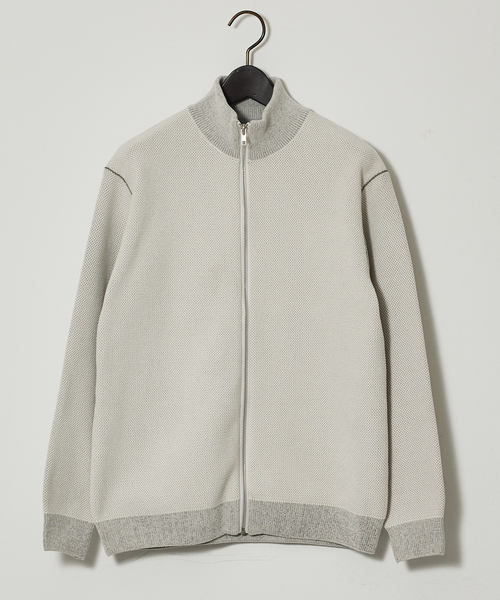 ABAHOUSE GRAY（アバハウスグレイ）の「ダブルフェイス カノコ ドライバーズニット（ニット/セーター・メンズ・ブラック/ライトベージュ/グレー/オフホワイト・46/48）」の2枚目の写真