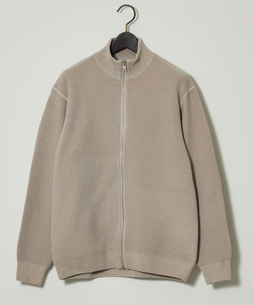 ABAHOUSE GRAY（アバハウスグレイ）の「ダブルフェイス カノコ ドライバーズニット（ニット/セーター・メンズ・ブラック/ライトベージュ/グレー/オフホワイト・46/48）」の4枚目の写真