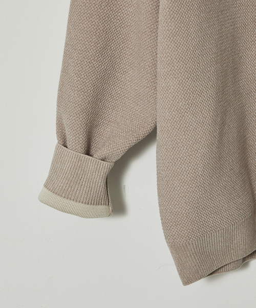 ABAHOUSE GRAY（アバハウスグレイ）の「ダブルフェイス カノコ ドライバーズニット（ニット/セーター・メンズ・ブラック/ライトベージュ/グレー/オフホワイト・46/48）」の20枚目の写真