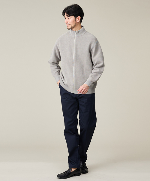 ABAHOUSE GRAY（アバハウスグレイ）の「ダブルフェイス カノコ ドライバーズニット（ニット/セーター・メンズ・ブラック/ライトベージュ/グレー/オフホワイト・46/48）」の22枚目の写真