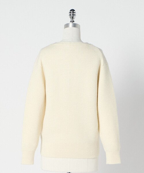 LOEFF(ロエフ)の「<LOEFF>スリットネック ニット プルオーバー(ニット/セーター・レディース・オフホワイト/ネイビー・FREE)」の19枚目の写真