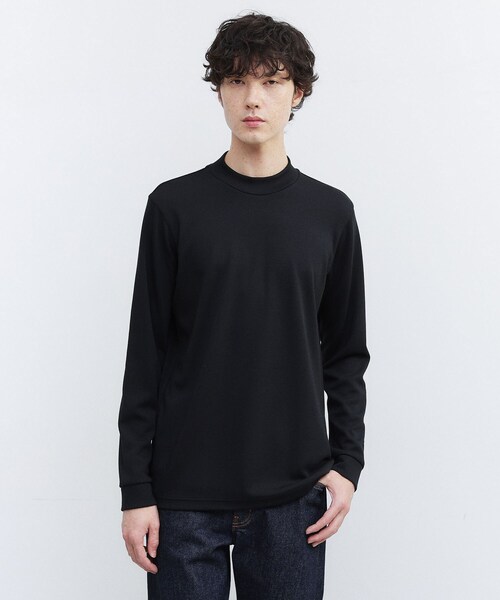 TAKEO KIKUCHI（タケオキクチ）の「ウール混 モックネック プルオーバー（Tシャツ/カットソー・メンズ・ブラック/グレー/ホワイト・03/02/04）」の2枚目の写真