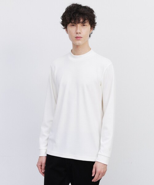 TAKEO KIKUCHI（タケオキクチ）の「ウール混 モックネック プルオーバー（Tシャツ/カットソー・メンズ・ブラック/グレー/ホワイト・03/02/04）」の6枚目の写真