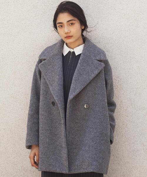 grove（グローブ）の「ふんわりまとう、オーバーサイズテーラーコート（チェスターコート・レディース・ブラック系1/ライトベージュ/グレー・02/03/01/04/05）」の20枚目の写真