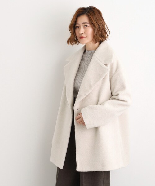 grove（グローブ）の「ふんわりまとう、オーバーサイズテーラーコート（チェスターコート・レディース・ブラック系1/ライトベージュ/グレー・02/03/01/04/05）」の4枚目の写真