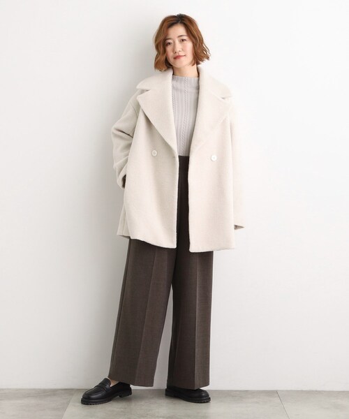 grove（グローブ）の「ふんわりまとう、オーバーサイズテーラーコート（チェスターコート・レディース・ブラック系1/ライトベージュ/グレー・02/03/01/04/05）」の5枚目の写真