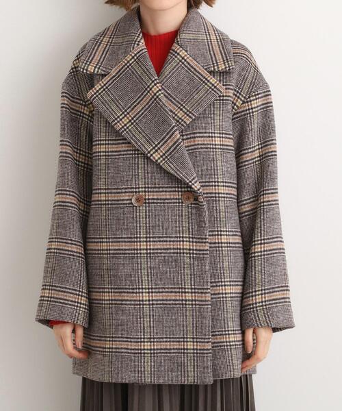 grove（グローブ）の「ふんわりまとう、オーバーサイズテーラーコート（チェスターコート・レディース・ブラック系1/ライトベージュ/グレー・02/03/01/04/05）」の12枚目の写真