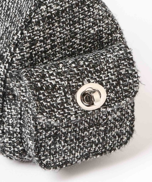 HARE（ハレ）の「ツイードチャームツキバッグ(HARE)（ハンドバッグ・レディース・グレー/ブラック・FREE）」の14枚目の写真