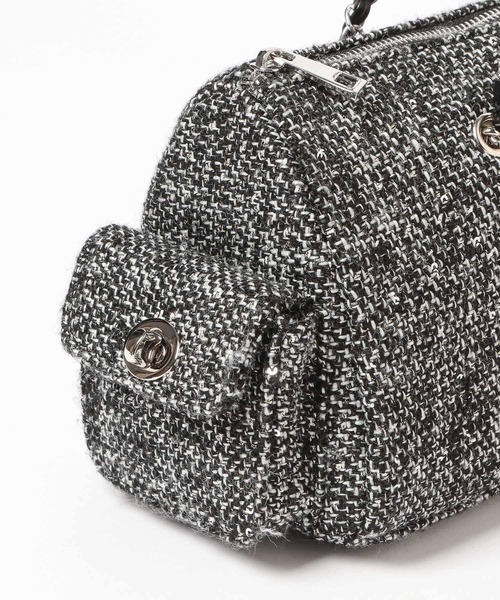 HARE（ハレ）の「ツイードチャームツキバッグ(HARE)（ハンドバッグ・レディース・グレー/ブラック・FREE）」の17枚目の写真