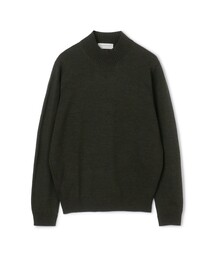 tomorrowland ウールカシミヤ　ハイネック　ニット グリーン エクストラファインウール タートルネックプルオーバー （ニット