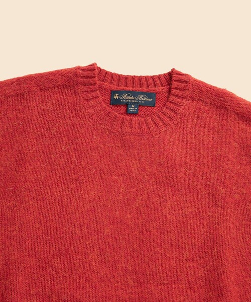 BROOKS BROTHERS(ブルックスブラザーズ)の「ブラッシュドウール クルーネックセーター(ニット/セーター・メンズ・レッド/ネイビー/グリーン・SMALL/MEDIUM/LARGE)」の6枚目の写真