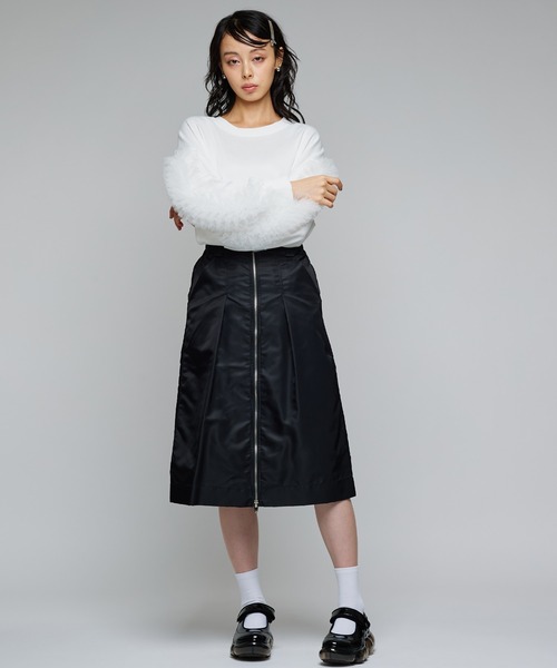 Narcissus（ナルシス）の「ナイロンミディアムスカート/ダブルジップ（スカート・レディース・カーキ/ブラック・FREE）」の14枚目の写真