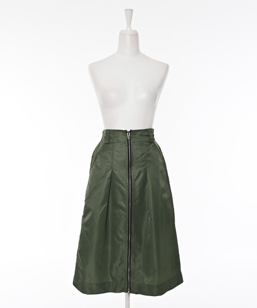 Narcissus（ナルシス）の「ナイロンミディアムスカート/ダブルジップ（スカート・レディース・カーキ/ブラック・FREE）」の7枚目の写真