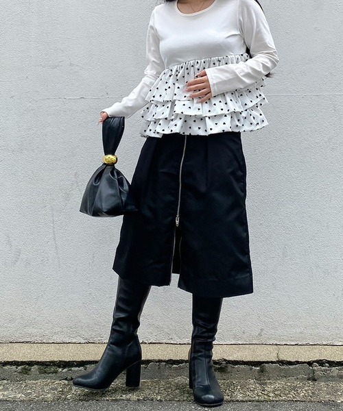 Narcissus（ナルシス）の「ナイロンミディアムスカート/ダブルジップ（スカート・レディース・カーキ/ブラック・FREE）」の20枚目の写真