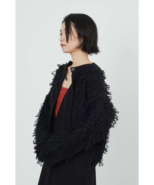 Limue（リミュ）の「ループフリンジカーデ（カーディガン/ボレロ・メンズ・アイボリー/ブラック・FREE）」の5枚目の写真