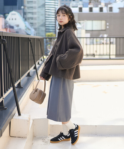 FREAK'S STORE(フリークスストア)の「限定展開 ウーリー ショートブルゾン(ブルゾン・レディース・ブラック/ブラウン/ネイビー・フリ-)」の6枚目の写真